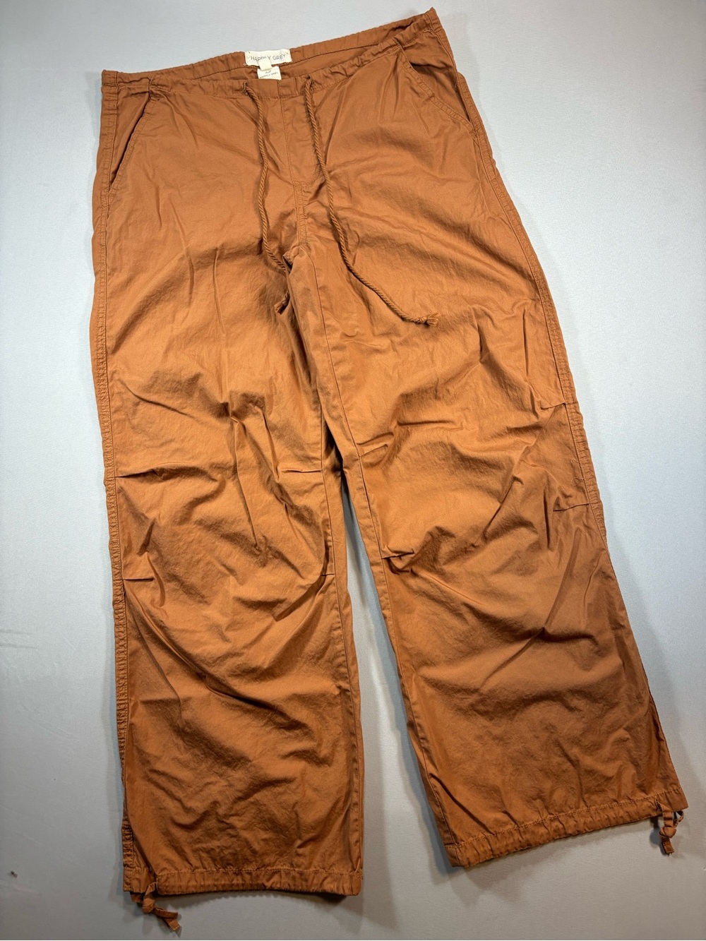 Happily Grey Women's Drawstring Paratrooper Pull-on Joggers - Rust Orange Size S